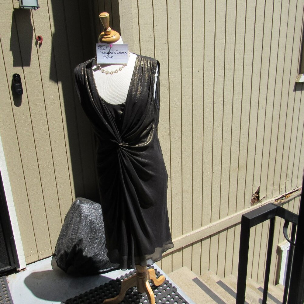 #31 NEW WOMEN'S SHIMMERING GOLD COCKTAIL DRESS  BY PHASE EIGHT  (SIZE 12US/16UK)